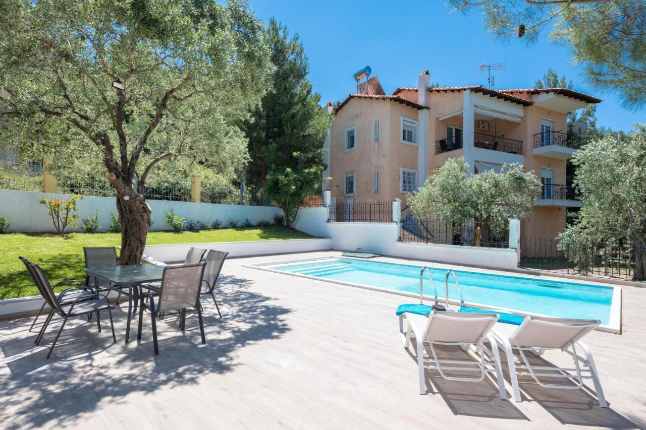 Louloudis Pool Villa Skala Rachoni  Esterno foto