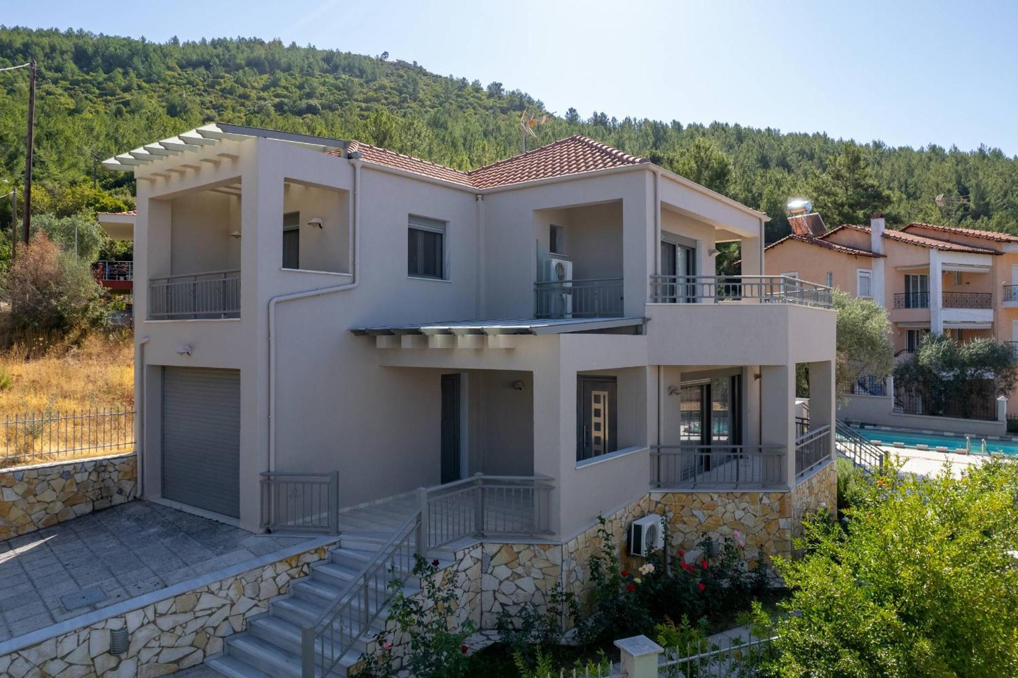 Louloudis Pool Villa Skala Rachoni  Esterno foto